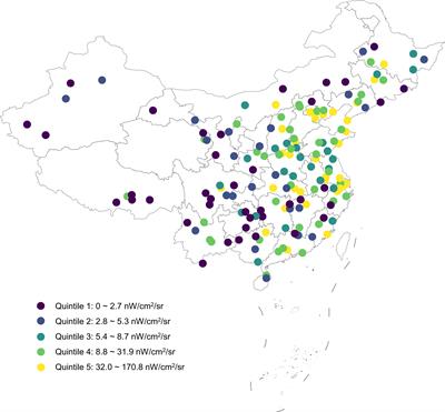 Sex- and age-specific association between outdoor light at night and obesity in Chinese adults: A national cross-sectional study of 98,658 participants from 162 study sites